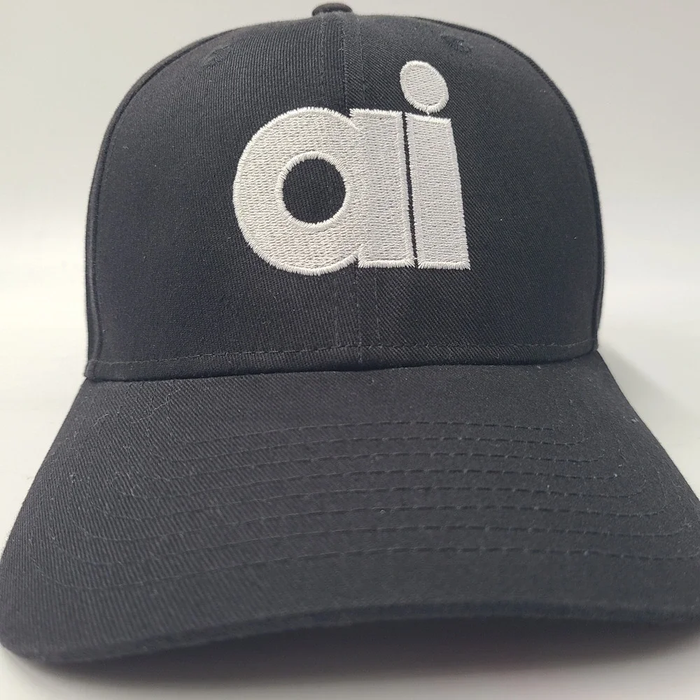 AI Hat Strapback New Era 9Forty Black White‎ Artificial Intelligence Tech Logo